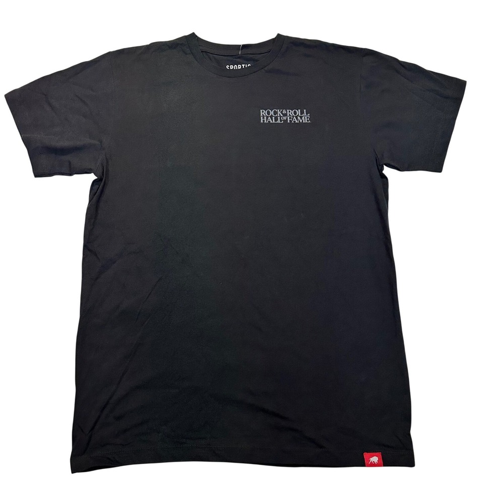 Sportiqe Rock & Roll Hall of Fame Long Live‎ Rock & Roll T-Shirt Mens M Black